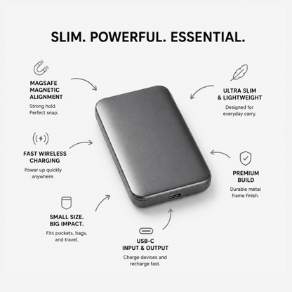 The Volt Collective™   Pocket Magnetic Iphone charger