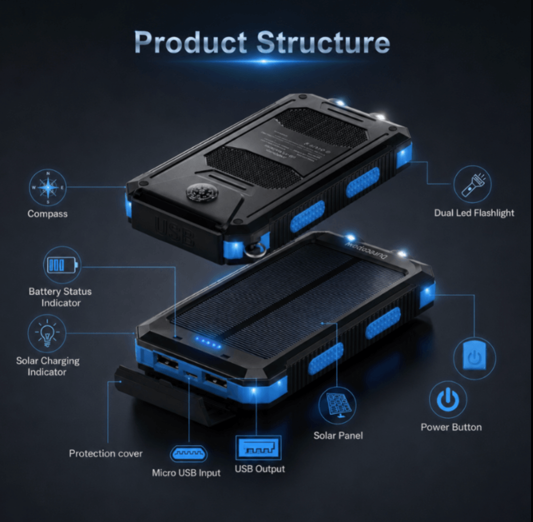 The Volt Collection™ Solar Power Bank